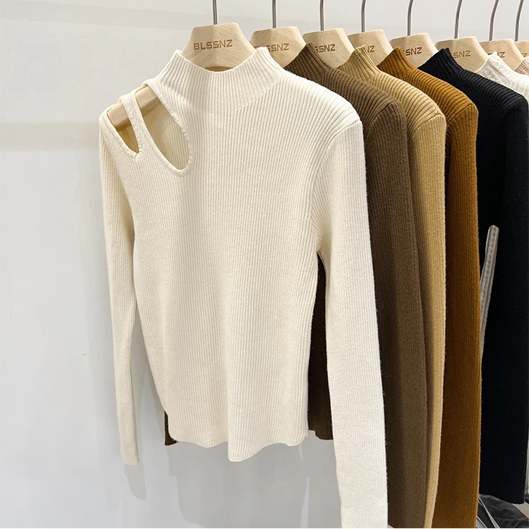 Autumn Winter Sexy Hollow Out Women Sweaters Tops Slim Vintage Jumper Soft Warm Pull Female Casual Pullover Knitted Sweater