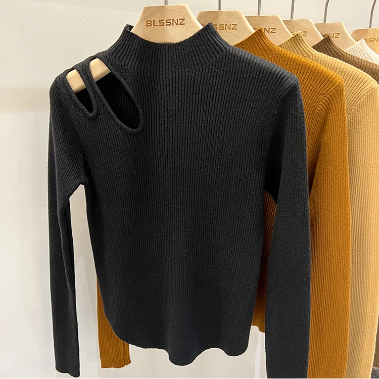 Autumn Winter Sexy Hollow Out Women Sweaters Tops Slim Vintage Jumper Soft Warm Pull Female Casual Pullover Knitted Sweater