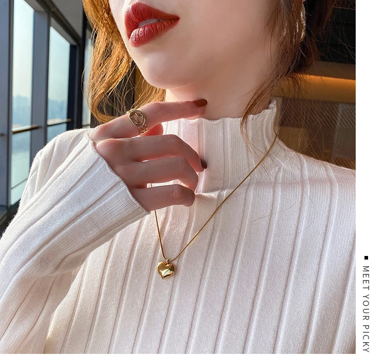 Autumn Winter Knitted Ribbed Turtleneck Sweater Women Clothes 2024 Long Sleeve Slim Basic Pullover Woman Sweaters Solid Tops