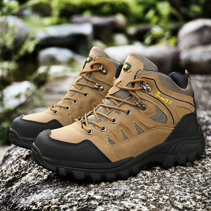 MARSON Men Boots Outdoor Hiking Sneakers Male Light Waterproof Clmbing Mountains Shoes Big Size 39-47 Non-Slip Casual Men Shoes