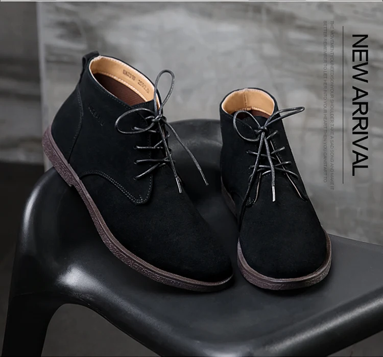 New Men Shoes Winter boots Suede Leather Boots Men Snow Boots Waterproof Winter Shoes Leather Men Ankle Boots Fur Men Shoes