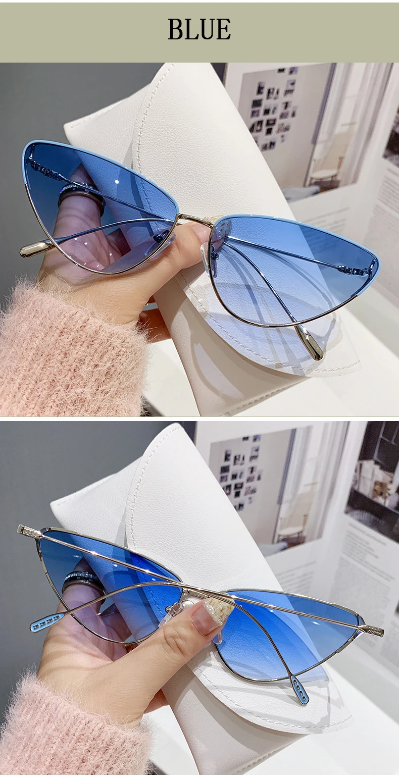 New Cat Eye Sunglasses Women Trendy 2023 Vintage Fashion Sun Glasses Lentes De Sol Mujer Lunette Soleil Femme Zonnebrillen Dames