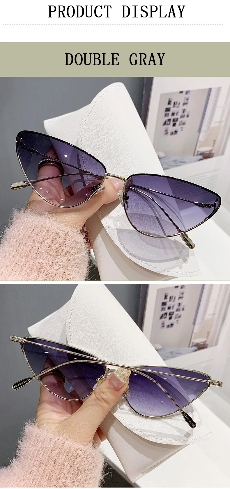 New Cat Eye Sunglasses Women Trendy 2023 Vintage Fashion Sun Glasses Lentes De Sol Mujer Lunette Soleil Femme Zonnebrillen Dames