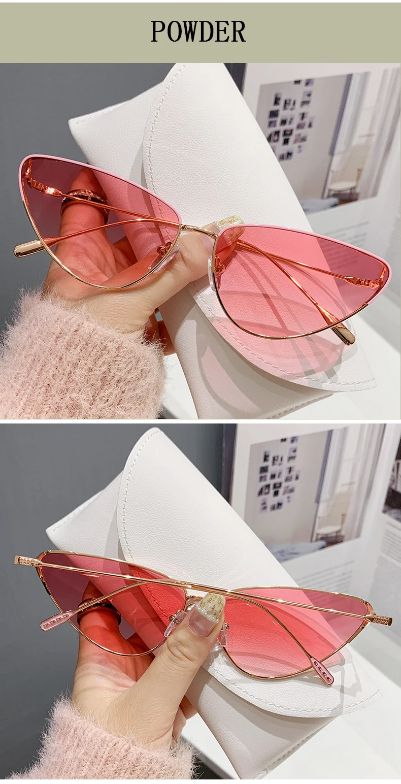 New Cat Eye Sunglasses Women Trendy 2023 Vintage Fashion Sun Glasses Lentes De Sol Mujer Lunette Soleil Femme Zonnebrillen Dames