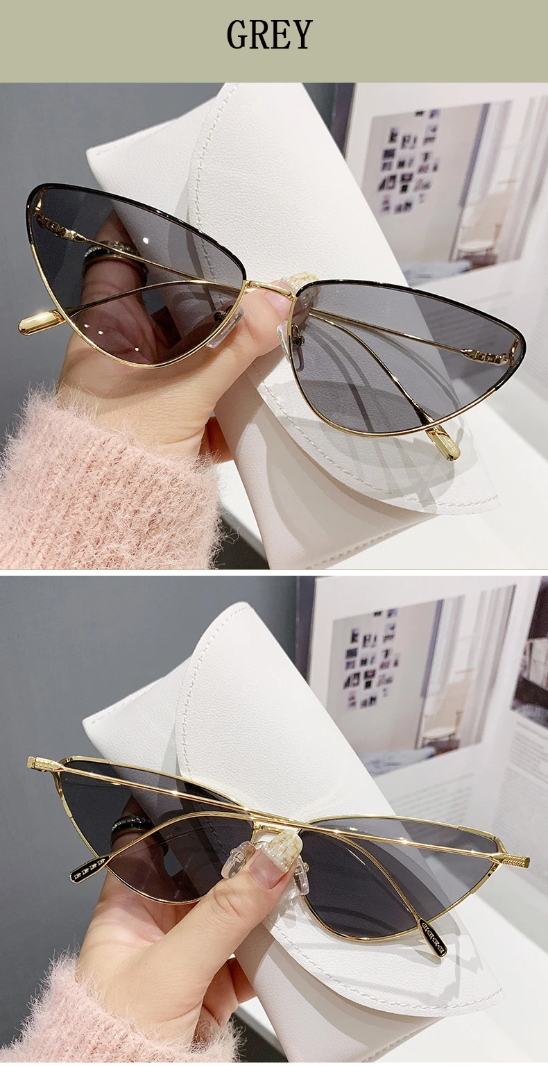 New Cat Eye Sunglasses Women Trendy 2023 Vintage Fashion Sun Glasses Lentes De Sol Mujer Lunette Soleil Femme Zonnebrillen Dames