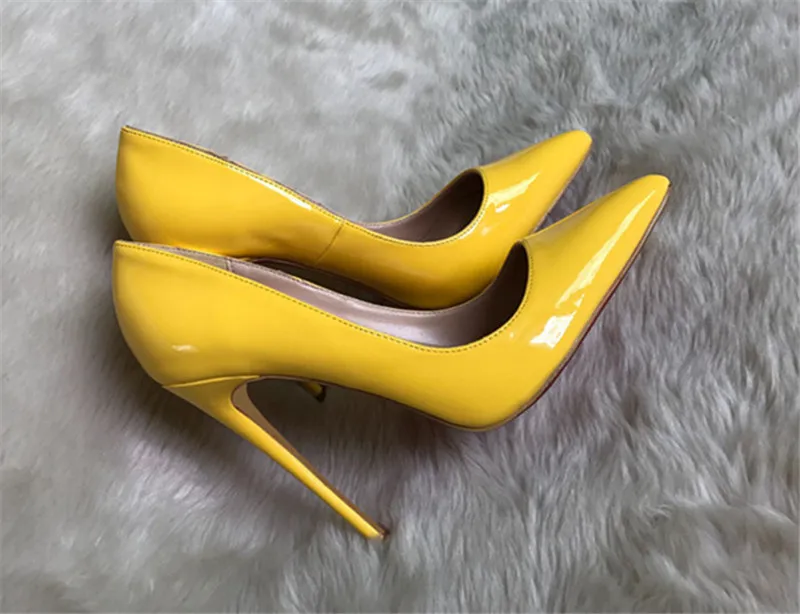 Red black yellow extreme high heel pointed toe new ladies high-heeled shoes women's shoes party wedding QP067 ROVICIYA